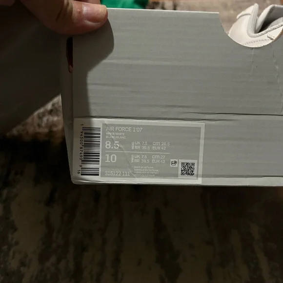 Nike Air Force 1 White Sneakers - Picture 2 of 2